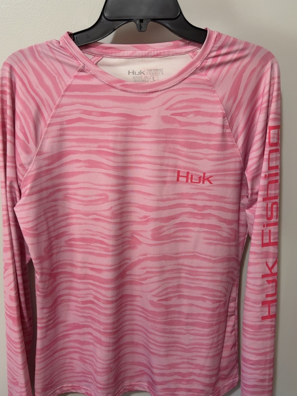 Huk Pink Zebra-Print Long Sleeve Rashguard